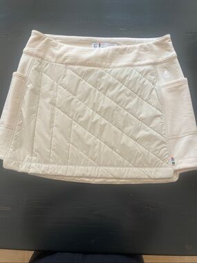 Smartwool Cream Quilted Mini Skirt